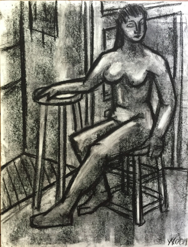 Female Seated Nude 2 by Henry Woon