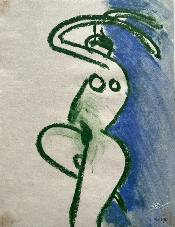 "Green and Blue Nude II" by Jack Hooper