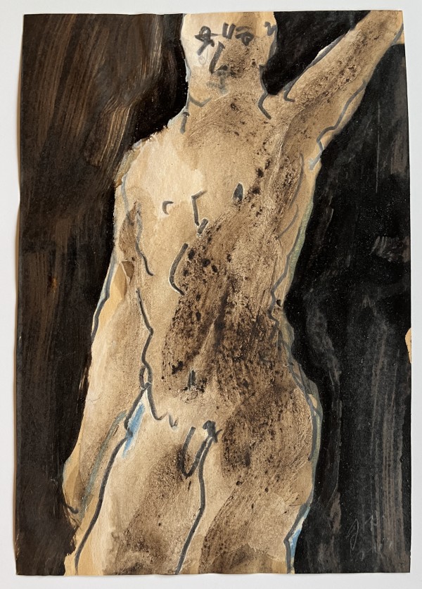 1963 "Male Nude" Painting American Modernist Jack Hooper by Jack Hooper