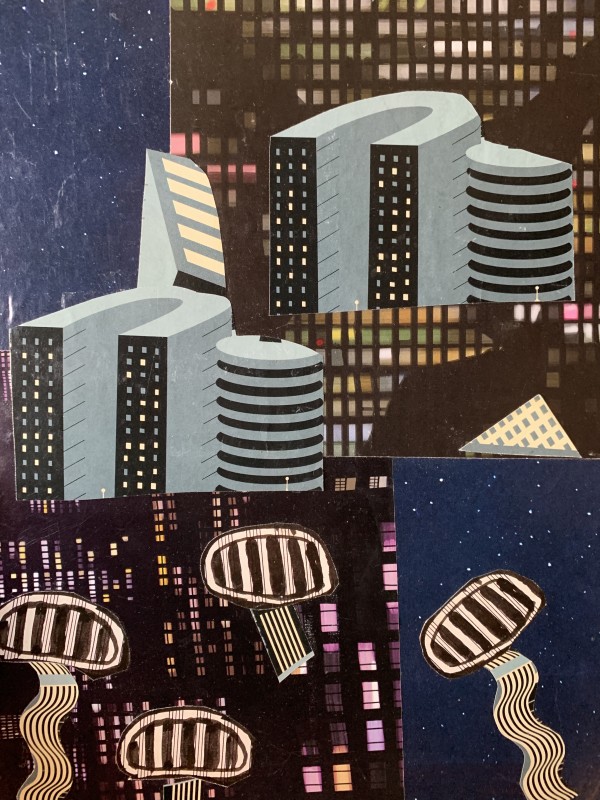 "UFOs in the City" by John Peters