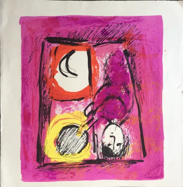 "Woman at Window with Sun and Moon" by Marc Chagall