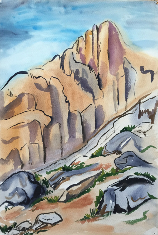 Mountainscape by Thelma Corbin Moody