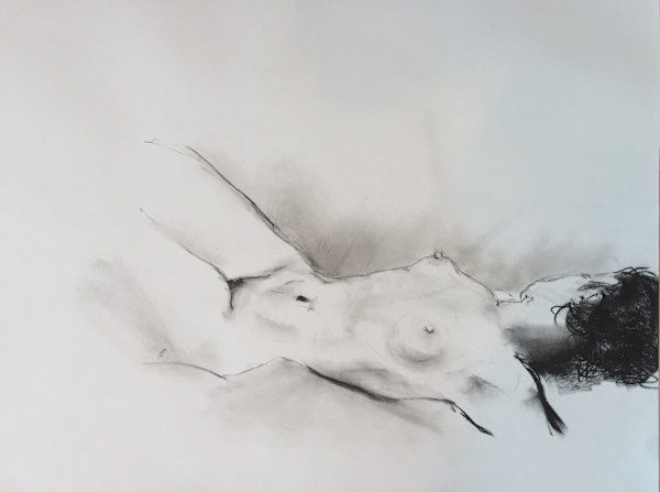 Female Nude Charcoal Drawing 20