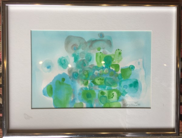 Abstract with Blue and Silver by Rodriguez