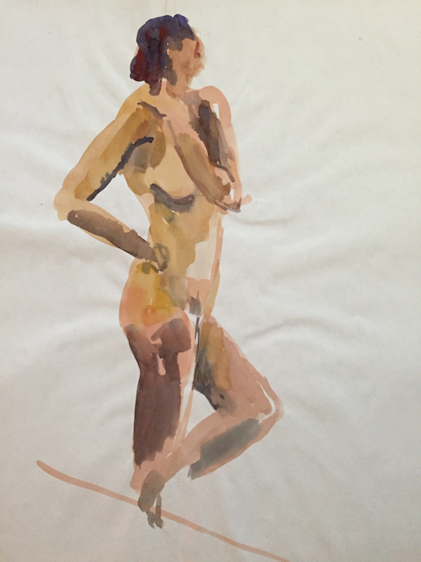 Female Nude Hand on Shoulder by Thelma Corbin Moody