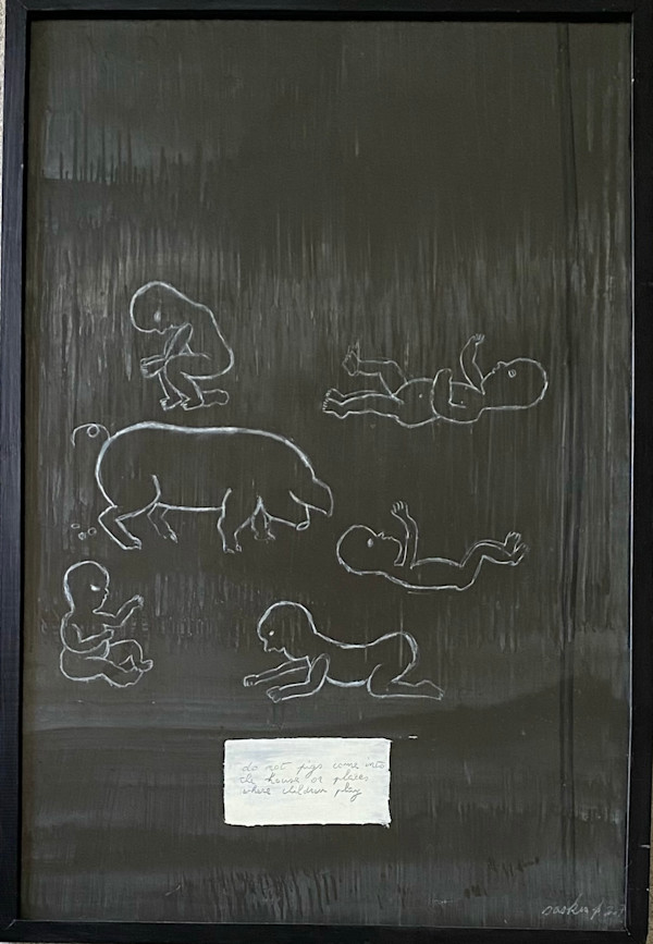 DO NOT LET PIGS COME IN SPACES WHERE CHILDREN PLAY by saskia pintelon