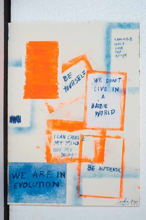 BE YOURSELF WE DON'T LIVE IN A BARBIE WORLD by saskia pintelon