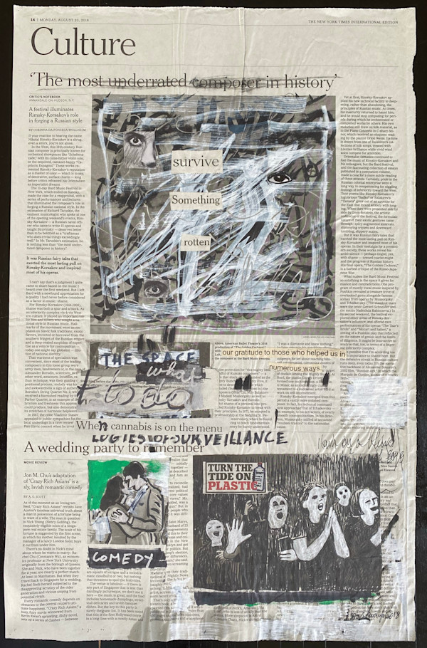 NYT 2018 NEWSPAPER SURVIVE SOMETHING ROTTEN by saskia pintelon, Image 1.