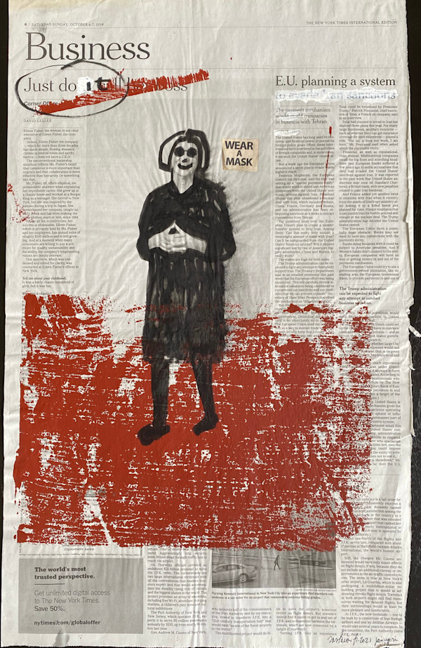NYT 2021 NEWSPAPER  WEAR A MASK by saskia pintelon