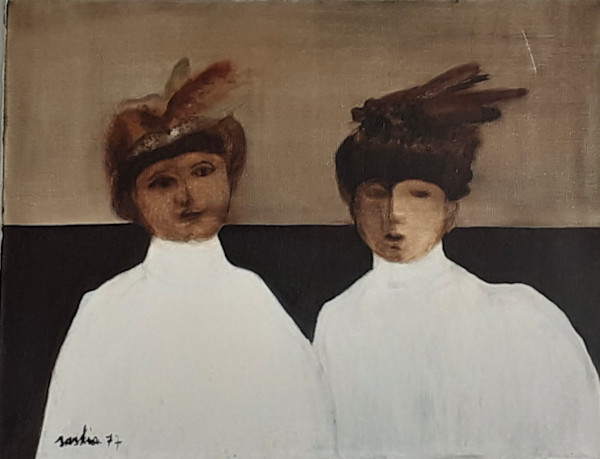 TWO LADIES WITH A HAT by saskia pintelon
