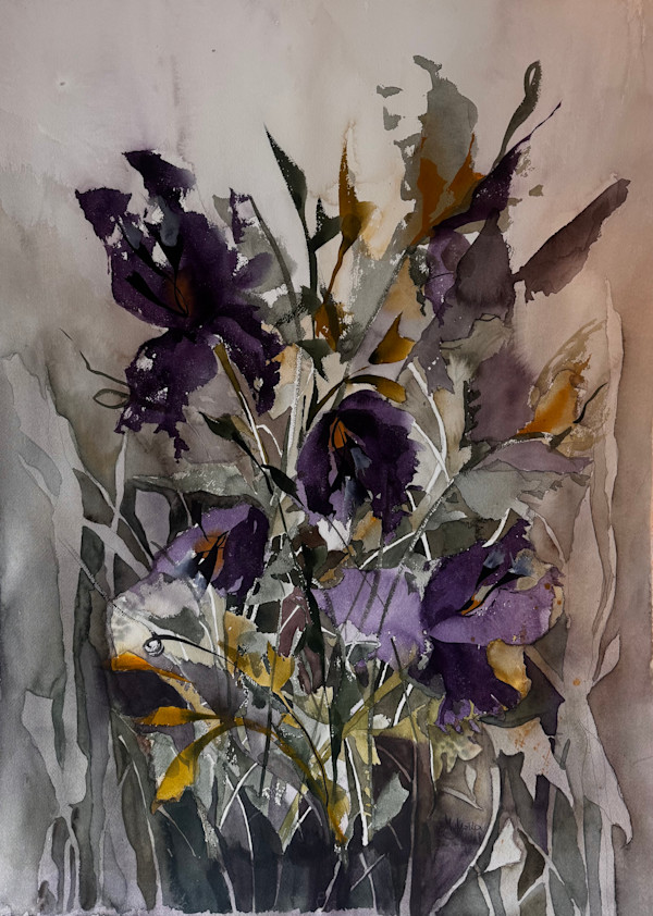 Lirios violetas by Moni Moka