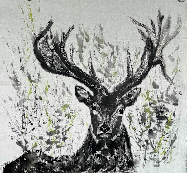 Ciervo en tinta by Moni Moka