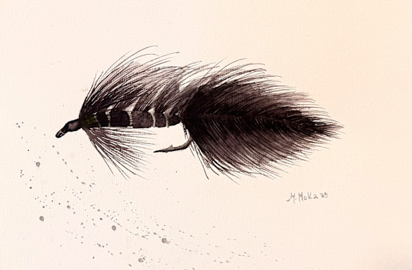 Watercolor Fly by Moni Moka