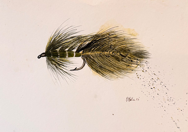 Watercolor Fly by Moni Moka