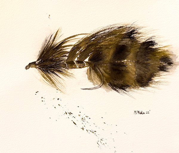 Watercolor Fly by Moni Moka