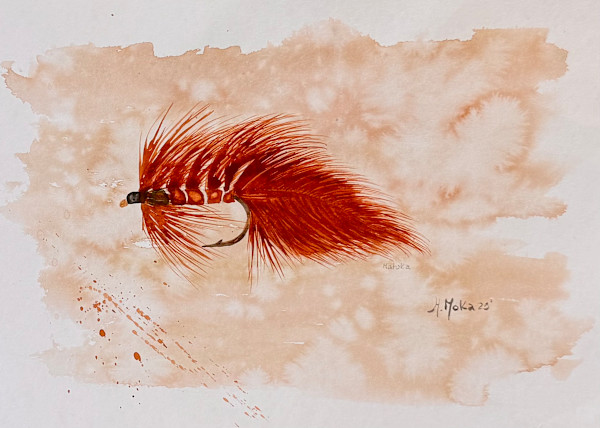 Watercolor Fly by Moni Moka