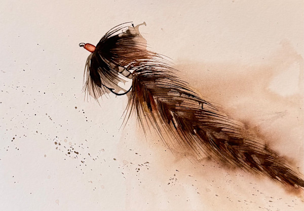 Watercolor Fly by Moni Moka