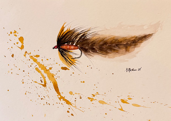 Watercolor Fly by Moni Moka