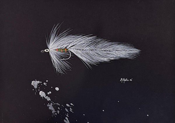 Watercolor Fly by Moni Moka