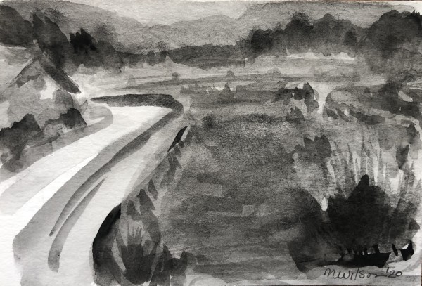 Kyoto Landscape: Sonobe Road and River by Marianne Wilson