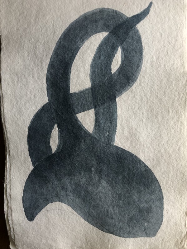 Sketchbook Page, Burma: Ancient Hairstyle Motif by Marianne Wilson