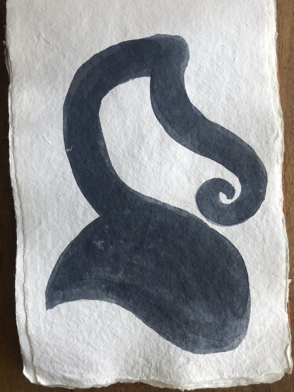 Sketchbook Page, Burma: Ancient Hairstyle Motif by Marianne Wilson