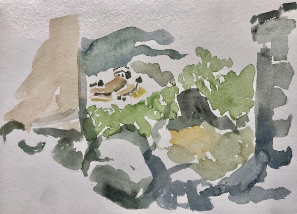 Watercolor: Les Tapies Landscape Study by Marianne Wilson