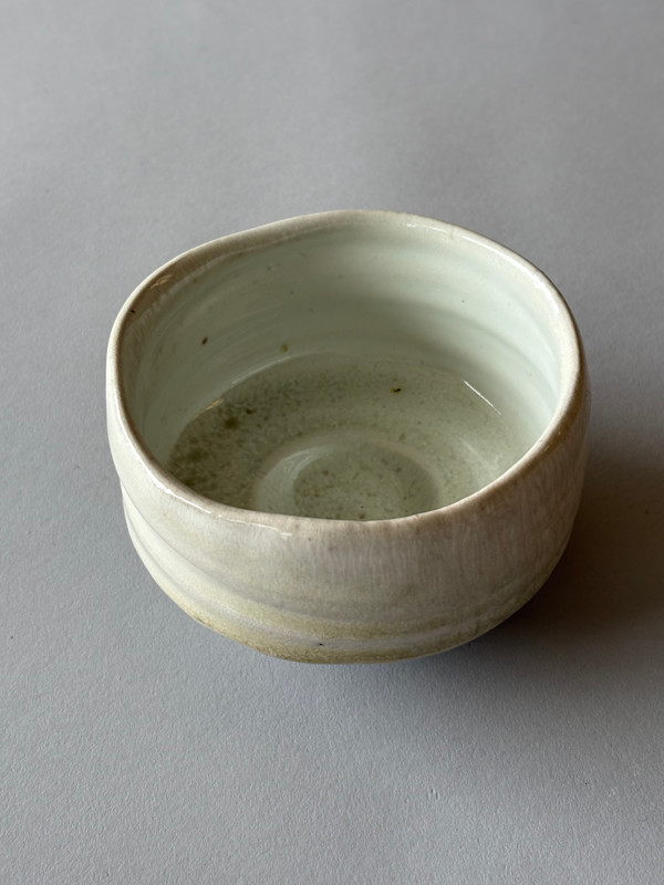 Ceramic Bowl (Matcha Teabowl), wood/soda fired #1-03/24 firing by Marianne Wilson Studio