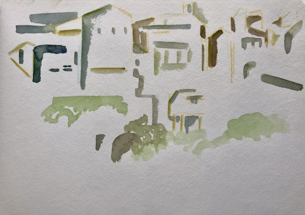 Watercolor: France Landscape by Marianne Wilson
