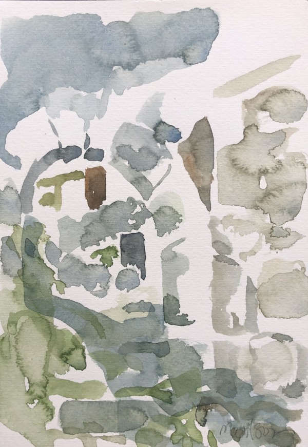Watercolor: Les Tapies Landscape Study, France by Marianne Wilson