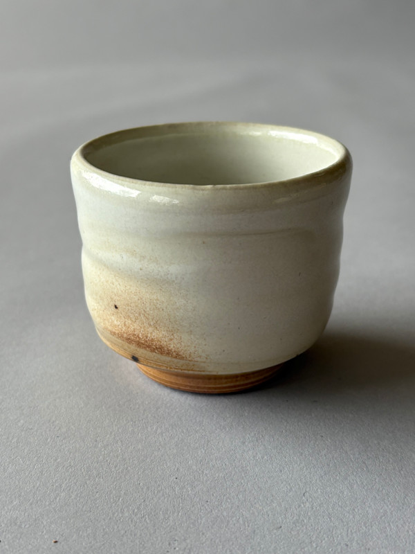 Ceramic teacup (yunomi), wood fired Shino by Marianne Wilson