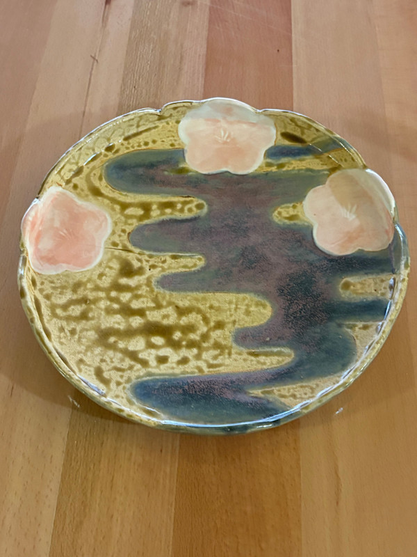 Plate with sakura blossoms by Marianne Wilson Studio, Image 1.