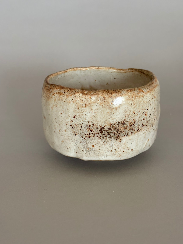 Teabowl (matcha chawan), wood fired shino glaze by Marianne Wilson Studio, Image 1.