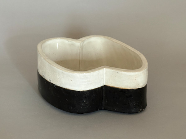 Black and White Ikebana/Moss vase #1 by Marianne Wilson Studio, Image 1.