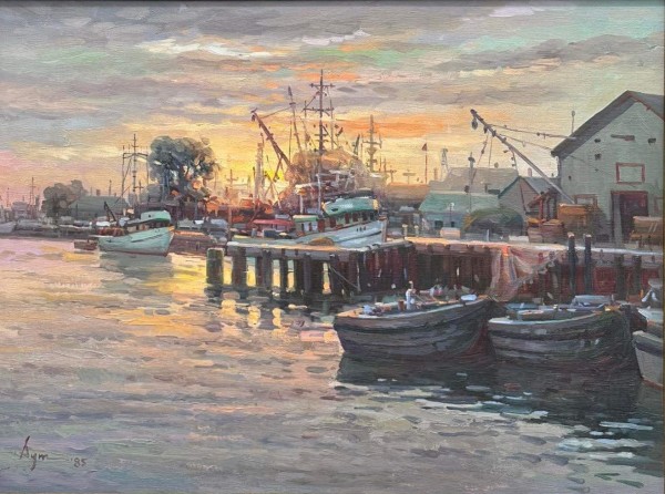 Warm & Gray Harmony II, Steveston Wharf by Sofronio "Sym" Mendoza