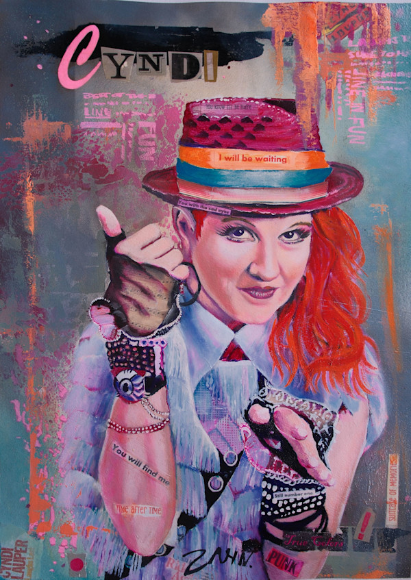 Cindy Lauper – Studio works by Zahn du Plessis, Image 1.