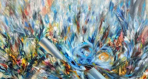 Flowers by the Creek II by Khrystyna Kozyuk