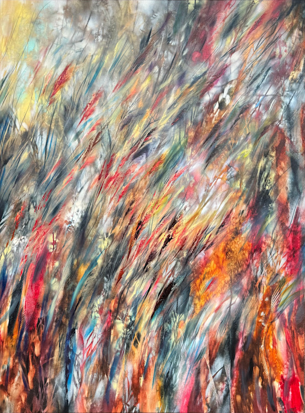 Crimson Grass by Khrystyna Kozyuk