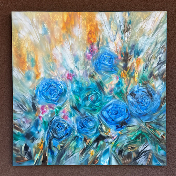 Seven Blue Roses by Khrystyna Kozyuk