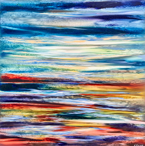 Sunset Ocean Abstract II by Khrystyna Kozyuk, Image 1.