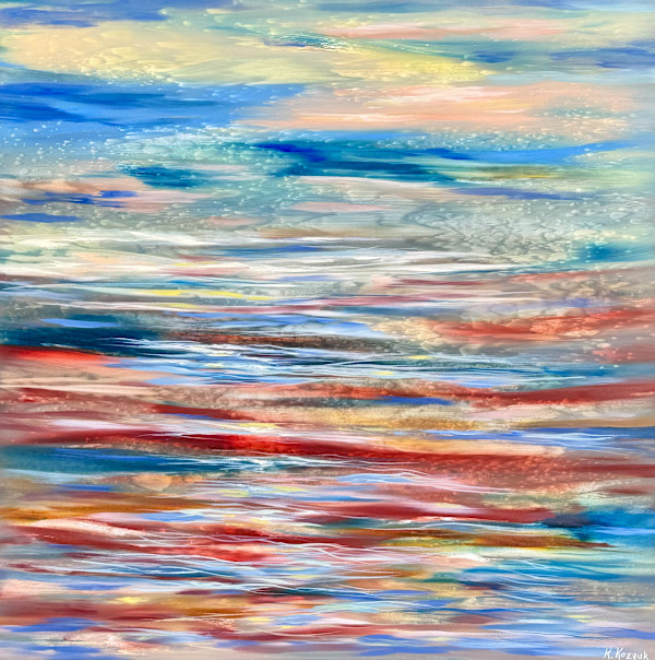 Sunset Ocean Abstract I by Khrystyna Kozyuk, Image 1.
