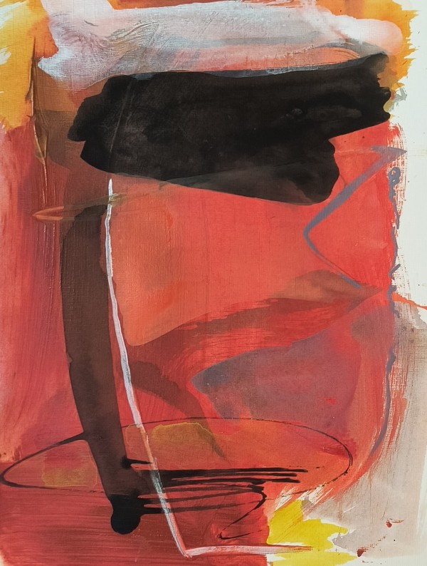 Untitled 1 acrylic on paper 9x12 by Denise Pfau Demby