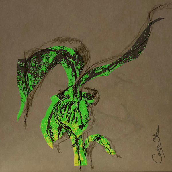Plant Series 2: Masked Cavendish 4, Green by Catrin O'Hara