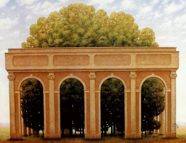 - sin titulo - archway and trees by John Fraser