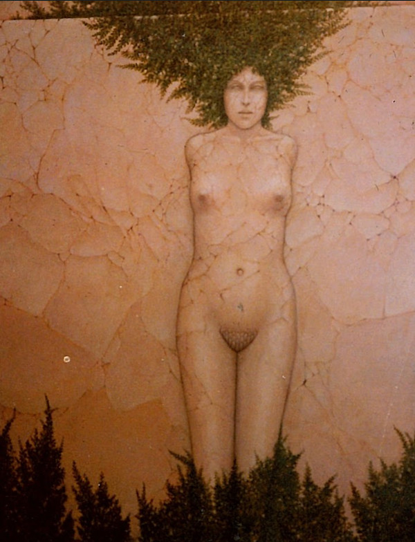 - sin titulo - desnudo en muro by John Fraser