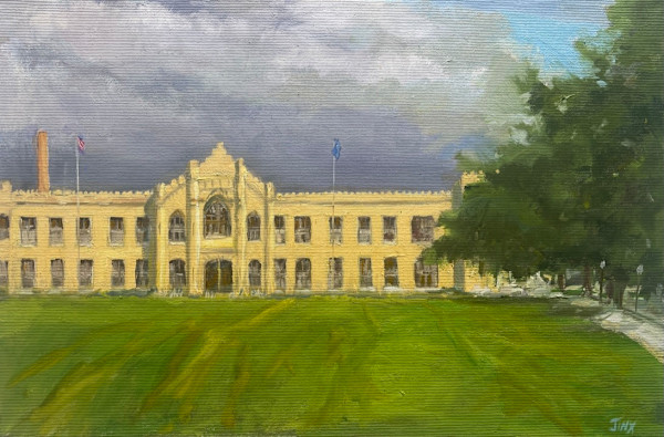 VMI Barracks Before Storm by Jinx Constine