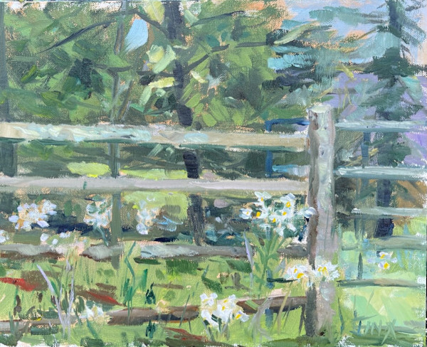 Farm Fence w Flowers by Jinx Constine