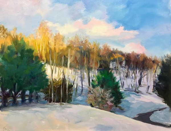 Early Morning in the Snow Nellysford VA by Jinx Constine