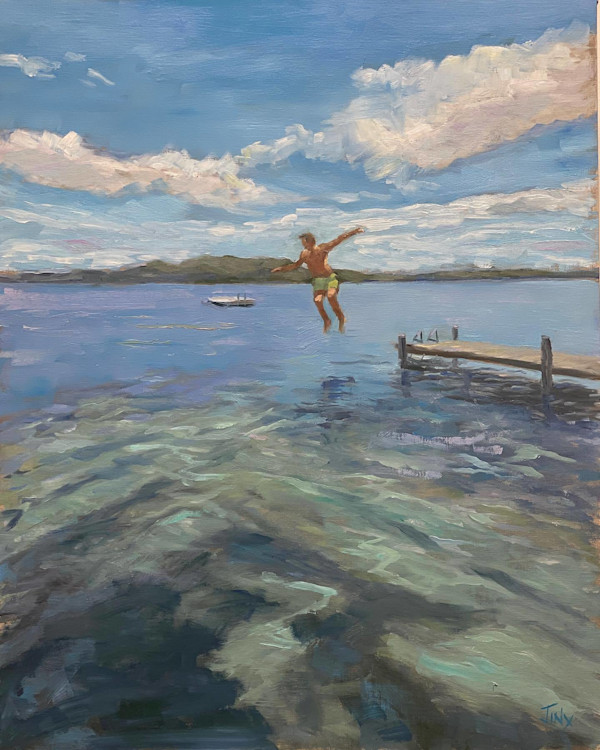 Jumping into Squam by Jinx Constine
