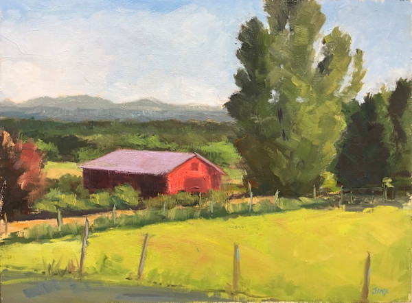 Red Barn in the Sun, Ogden, UTAH by Jinx Constine